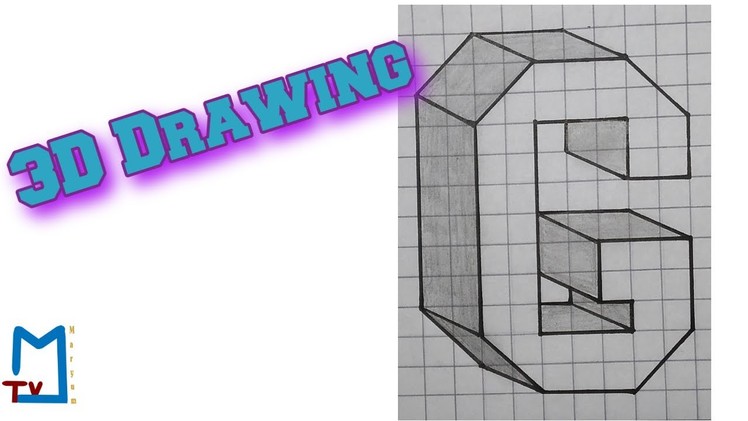 3D Drawing | 3D letter G | how to draw letter G in 3D | letter G in 3D | easy drawing ideas #SHORTS