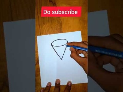 3d Drawing Floating On Paper Easy | How To Draw Art For Beginners With Marker And Pencil #shorts