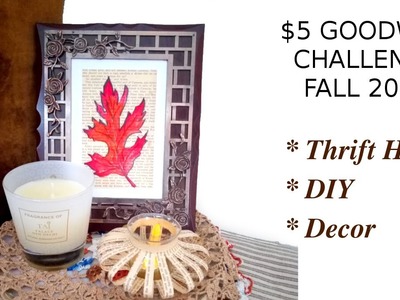 $5 Goodwill Challenge FALL 2021 Thrift Haul + DIY + Decor. Old Book Page Art. Vlogtember 2021