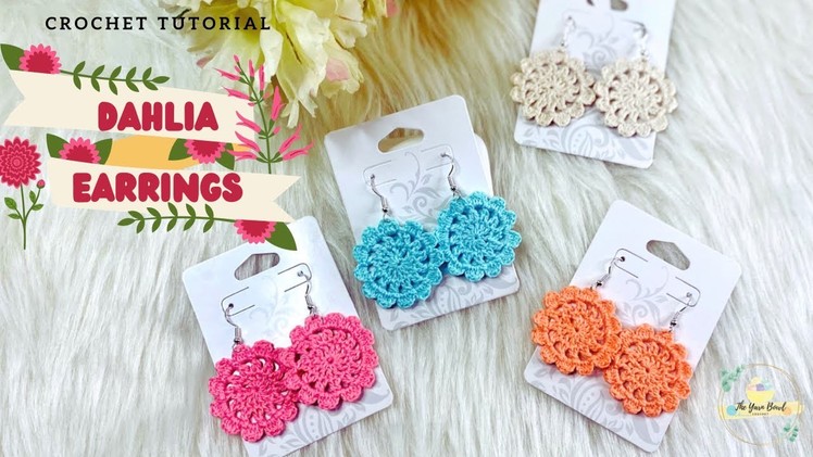 Dahlia Earrings | Easy Crochet Earrings Tutorial