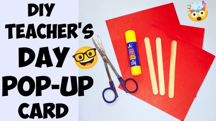 DIY Teacher's Day Card.Handmade Teacher's Day Pop-up Card making idea.diy teacher's day card