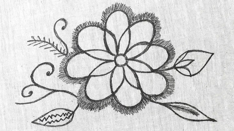 Fabulous Hand Embroidery, Fantastic Hand Embroidery Flower Design, easy Raised stitch embroidery