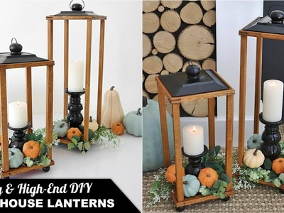 Home Décor DIY Lanterns — Make easy Modern Farmhouse Lanterns with a high-end look, on a budget!