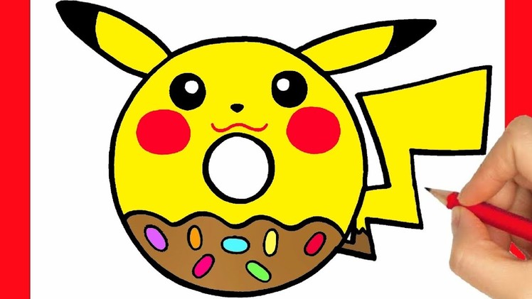 HOW TO DRAW A DONUT EASY - HOW TO DRAW PIKACHU EASY STEP BY STEP