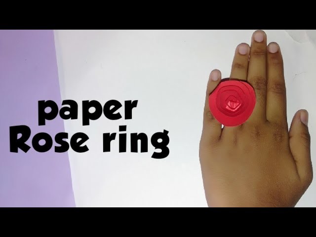 How to make beautiful Rose Ring.  How to make paper things.DIY paper rose ring. Paper craft ideas