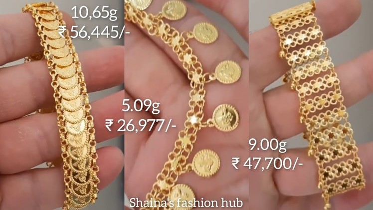 Latest Gold BRACELET Design with weight and price