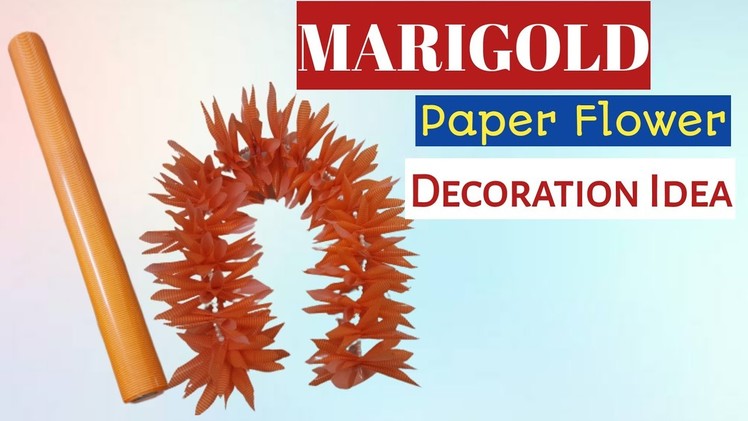 Marigold Flower Making From Cover Paper. how to make marigold flower. how to make artificial garlad