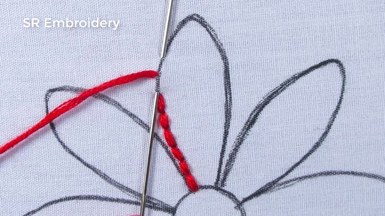 Simple Hand Embroidery Flower Design Flower Embroidery patterns Easy Running Stitch Tutorial