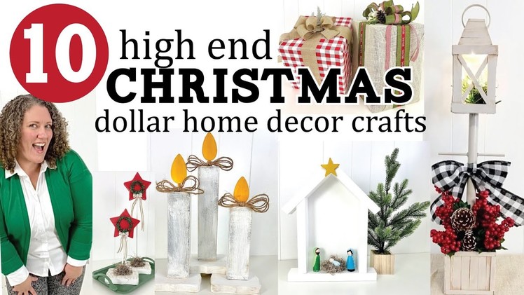 10 Christmas High End Dollar Home Decor Craft Wood DIY Crafting