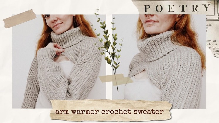 Arm warmer sweater. crochet pattern