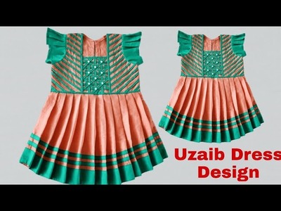 Beautiful Baby Frock Cutting and Stitching. Baby Frock Design.Uzaib Dress Design