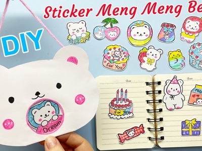 Cách làm Sticker Meng Meng Bear | DIY Stickers | How to make Sticker Meng Meng Bear | Liam Channel
