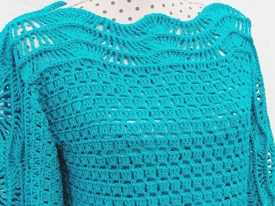 Crochet blouse or sweater CROCHET BLOUSE OR SWEATER VERY EASY