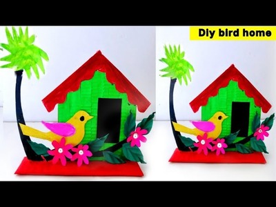 Diy bird showpiece making at home. diy Bird house. diy bird nest craft