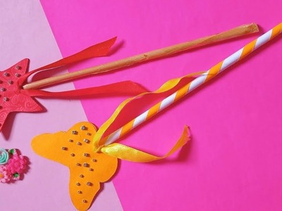 DIY cute magic wands!! DIY fairy stick!! kids craft!!