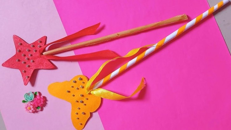 DIY cute magic wands!! DIY fairy stick!! kids craft!!