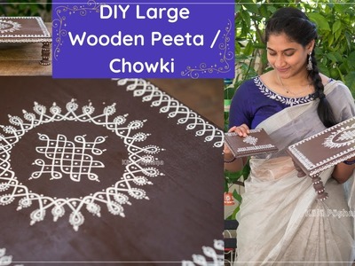 DIY Large Wooden Pooja Stand | Pooja Peeta in USA | Pooja Chowki | Pooja Peeta DIY