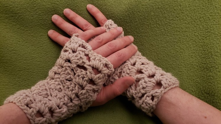 Drunken Granny Fingerless Gloves - Crochet Tutorial!