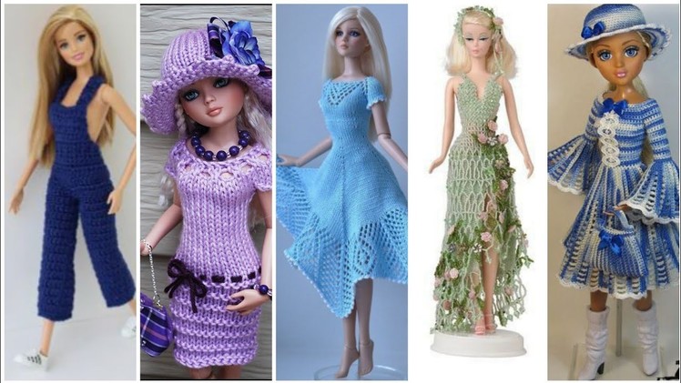 Fantastic ideas of most beautiful crochet Barbie outfit ideas #crochetdollsdress