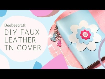 Faux Leather TN Cover, Charm and Embellishment ft. Beebeecraft products | New DIY Craft Project  |