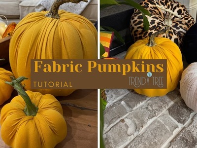How to Cover Styrofoam Pumpkins with Fabric