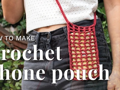 How to crochet a phone pouch | Tutorial