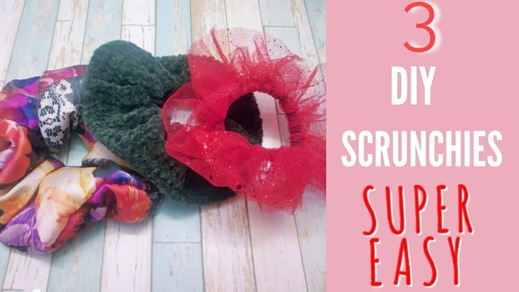 HOW TO ⭐️ DIY 3 SCRUNCHIES  3 STYLES | Methods | WAYS scrunchie easy perfect tutorial wool net satin