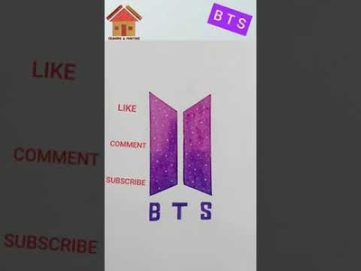 How to draw BTS logo color. BTS logo easy step by step #shorts