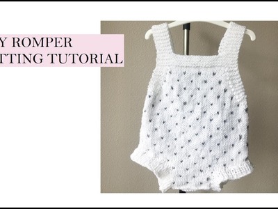 HOW TO KNIT BABY ROMPER with little hearts [free English tutorial]