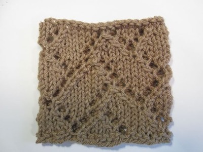 How to knit brick lace pattern in the round