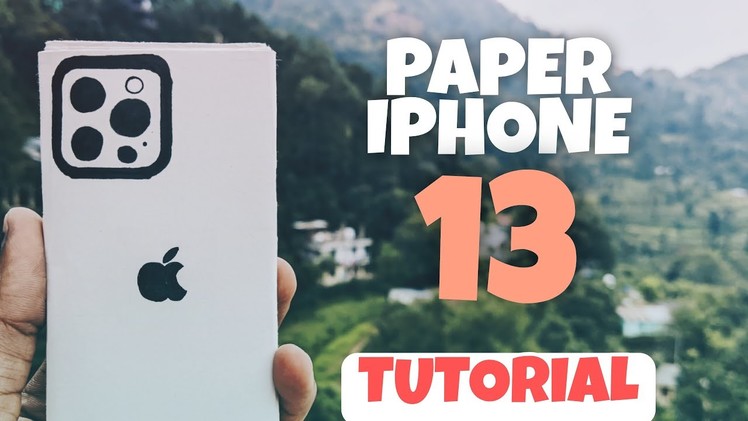 How to make IPHONE 13 with paper!!! [TUTORIAL] Origami NO Glue!