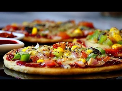 MINI PIZZA ON TAWA I No OVEN | VEGETABLE MINI PIZZA FOR KIDS I QUICK & EASY PIZZA RECIPE