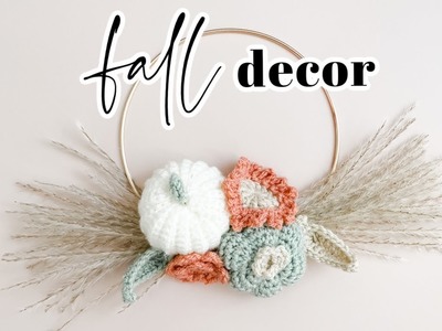 Modern Crochet Autumn Wreath | EASY Fall Crochet Decor