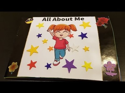 Scrap book idea for Kindergarten| All about me book|ak scrapbook