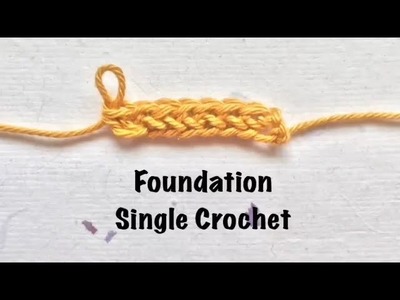 #shorts #youtubeshorts #crochet Chainless Foundation Single Crochet