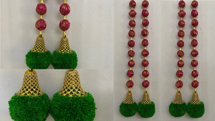 Woollen Craft Ideas | Dussehra.Diwali Decoration Ideas | Door Side Hanging Toran Making At Home