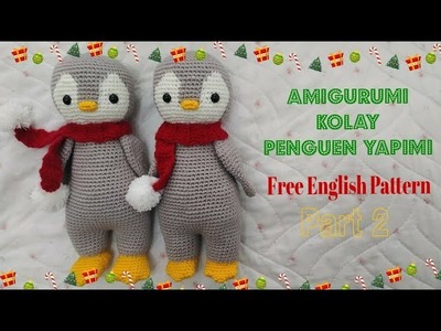 Amigurumi Penguen Yapımı Part 2. Amigurumi Uyku Arkadaşı #diy How To Crochet Penguin. Free Pattern