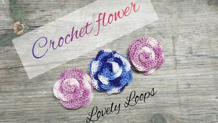 Crochet flower tutorial