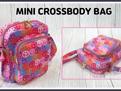 DIY Double zipper crossbody bag. free pattern. sewing tutorial [Tendersmile Handmade]