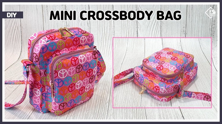 DIY Double zipper crossbody bag. free pattern. sewing tutorial [Tendersmile Handmade]