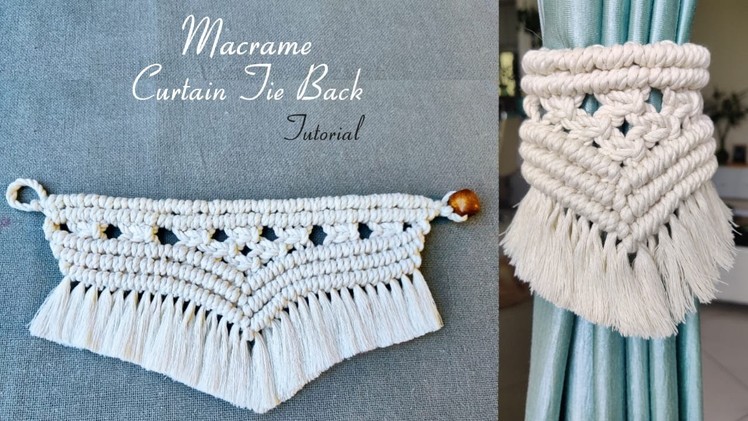 DIY Macrame Curtain Tie Back | Step by Step Tutorial | Easy to make Curtain Tie Back