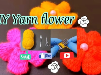 How to creat flower decor using yarn