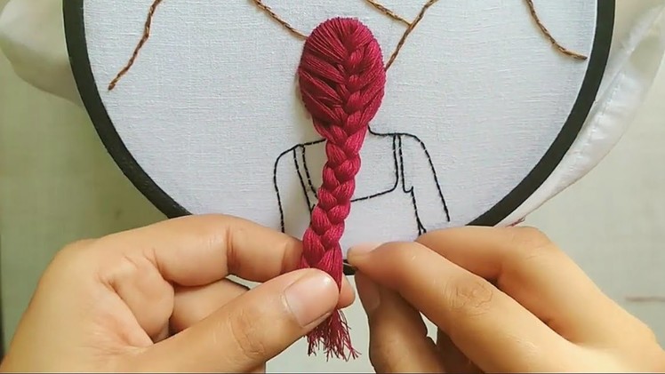 How to Embroider 3D hair | 3d hair embroidery tutorial | Embroidery For Beginners - Let's Explore