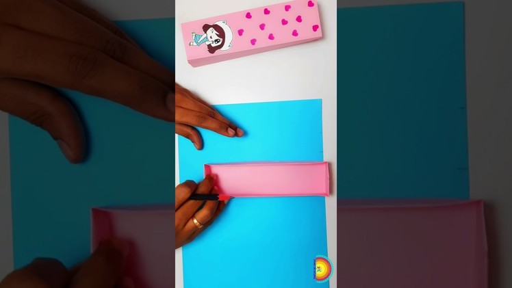 How to make a paper pencil box|DIY paper pencil box idea | Easy Origami box | #shorts #youtubeshorts