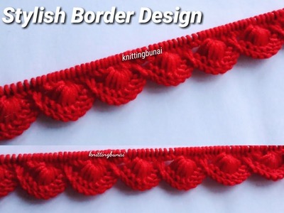 Latest Border Design.Border design for ladies and girls.Zigzag border design.stylish border #knit