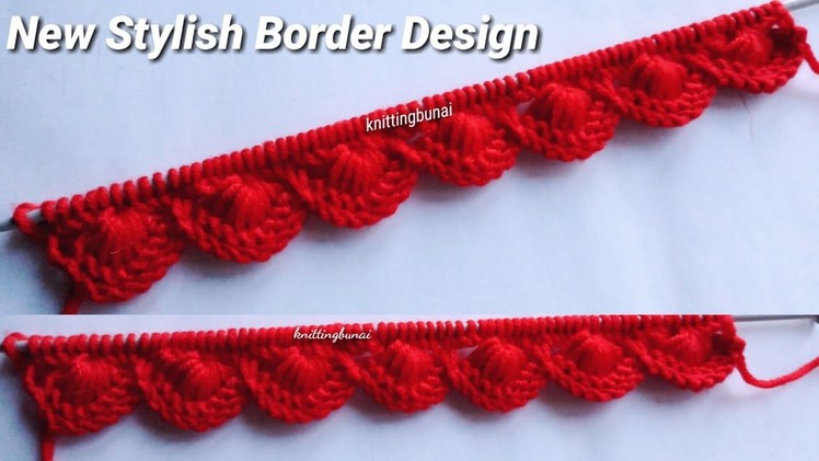 Latest Border Design.Border design for ladies and girls.Zigzag border design.stylish border #knit