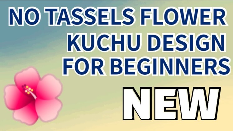 No tassels flower ???? kuchu design for beginners. New beautiful flower kuchu design with kundan. Cute.