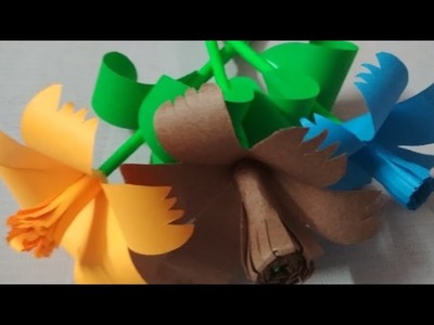 Paper craft idea.Beautiful paper flowers ????@kk crafts