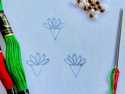 Simple Hand Embroidery Design | Latest All Over embroidery stitches design | DIY-KAFA Creative Point