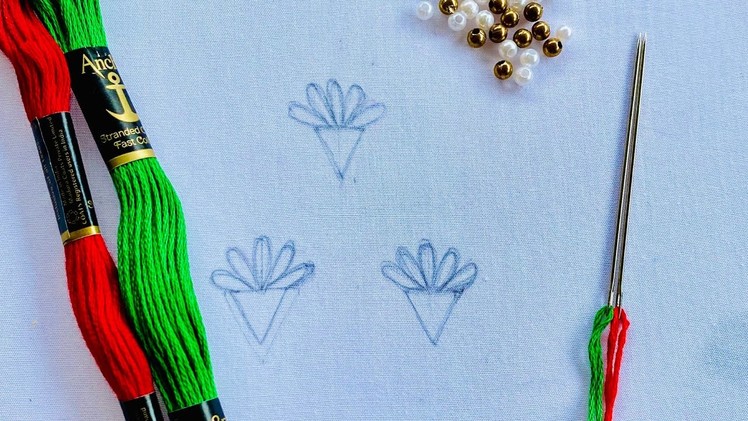 Simple Hand Embroidery Design | Latest All Over embroidery stitches design | DIY-KAFA Creative Point
